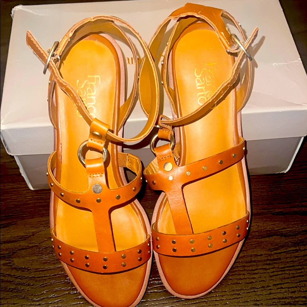 Franco Sarto Tan Strappy Sandals
